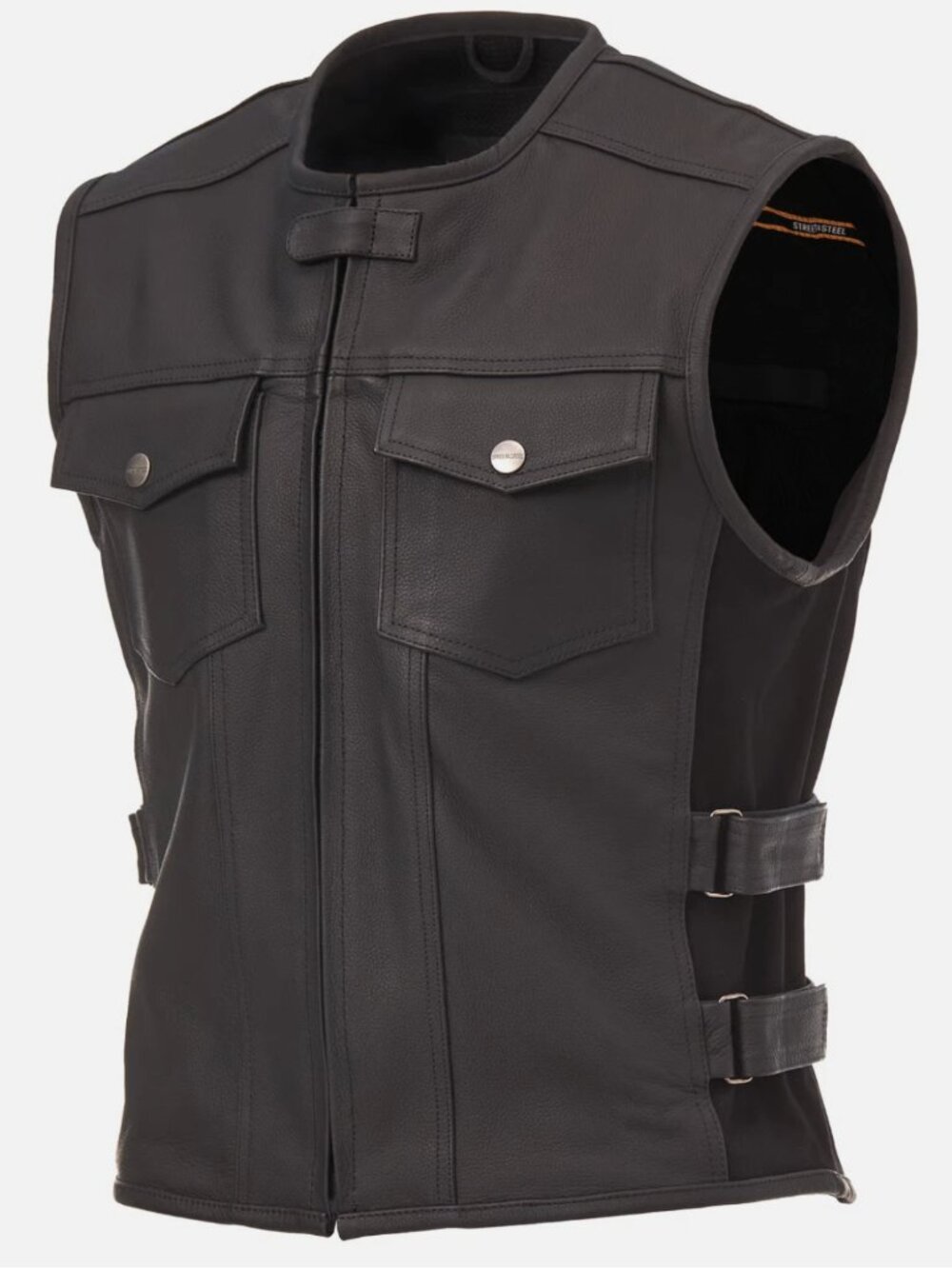 STREET & STEEL Men Leather Jacket vest size XL